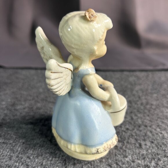 Vtg Taurus Zodiac Angel Nippon Yoko Boeki Birthday Rhinestone Star Figurine - Picture 8 of 11